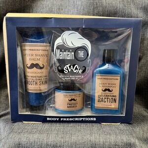 NIB‎ Body Prescriptions Maintain The Stache Mahogany Shave Cream Balm Body Wash